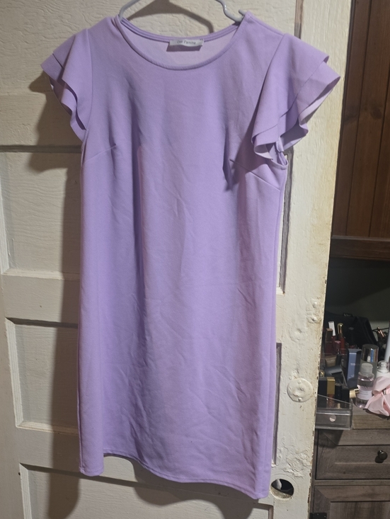 Ces Femme Dresses & Skirts - Ces Femme Lavender Ruffle Sleeve Mini Dress